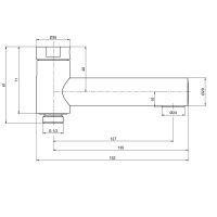AQM8301BN Излив поворотный с картриджем, Brushed nickel