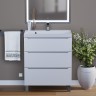 Тумба под раковину 70 см, Uperwood Tanos, напольная, белая, 3 ящика