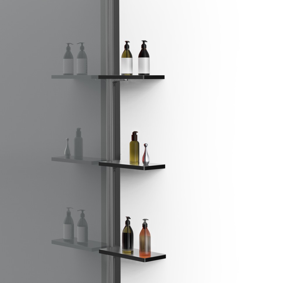 Душевая перегородка Walk-In VSW-1HWS110CGGM, 1100*2000, вороненая сталь, стекло тонированное