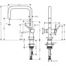 Смеситель для кухни Hansgrohe Talis M54, с запорным вентилем, 1jet 72807800, под сталь