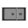 Мойка нерж. сталь GERBERG 78/2S UNI, PM227844-GM, вороненая сталь, 780х440мм, Paulmark