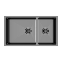 Мойка нерж. сталь GERBERG 78/2S UNI, PM227844-GM, вороненая сталь, 780х440мм, Paulmark