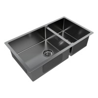 Мойка нерж. сталь GERBERG 78/2S UNI, PM227844-GM, вороненая сталь, 780х440мм, Paulmark
