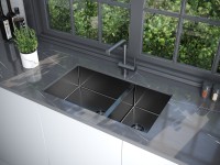 Мойка нерж. сталь GERBERG 78/2S UNI, PM227844-GM, вороненая сталь, 780х440мм, Paulmark