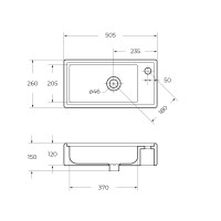 Керамическая раковина BelBagno 7045-KL
