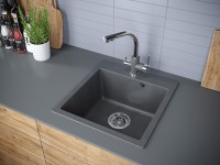 Мойка KANTE 50, IT-GRANIT, PM105152-DG, графит, 510х520, Paulmark