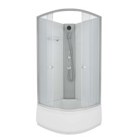 Душевая кабина Niagara Eco E80/40/MT/BK (80х80х195) высокий поддон(40см),стекло матовое,4 места