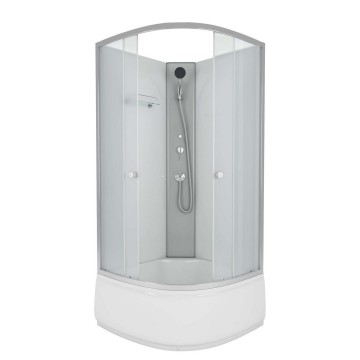 Душевая кабина Niagara Eco E80/40/MT/BK (80х80х195) высокий поддон(40см),стекло матовое,4 места