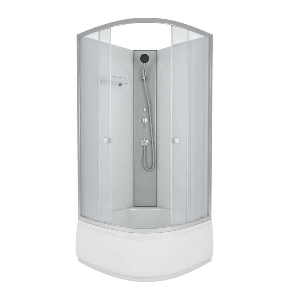 Душевая кабина Niagara Eco E80/40/MT/BK (80х80х195) высокий поддон(40см),стекло матовое,4 места
