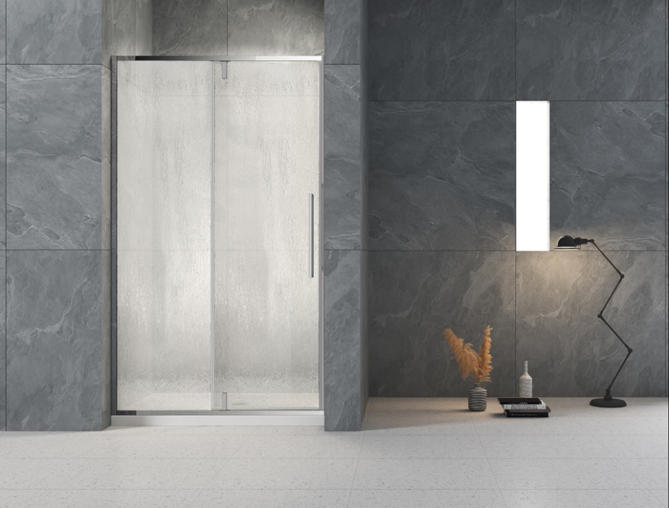 Душевая дверь Veconi Vianno VN-34R, 1100x1950, хром, стекло дождь