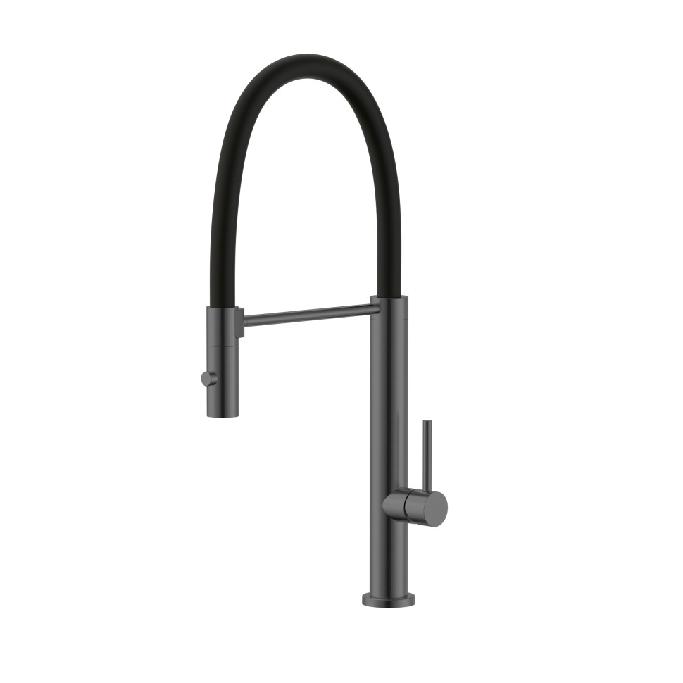 Смеситель для кухни Vincea VKF-43GM, вороненая сталь