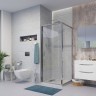 Душевое ограждение Niagara Nova NG-62-8A-A80 (80х80х195) квадрат,хром,двери раздвижные,стекло прозрачное,2 места