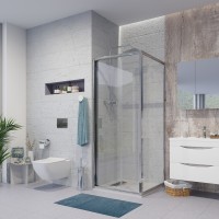 Душевое ограждение Niagara Nova NG-62-8A-A80 (80х80х195) квадрат,хром,двери раздвижные,стекло прозрачное,2 места