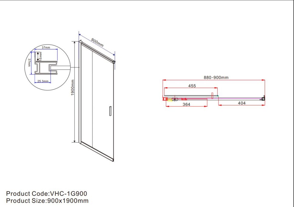 Душевой уголок Garda VSS-1G9011CLBN, 1100*900, брашированный никель, стекло прозрачное