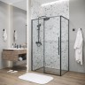 Душевое ограждение Grossman Galaxy 100.K33.01.120.21.00-200.K33.01.90.21.00 (120х90х195) раздвижная,черный матовый,стекло прозрачное,2 места