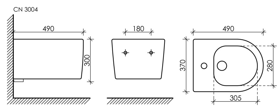 Подвесное биде Moments