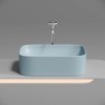 Умывальник чаша накладная прямоугольная (цвет Голубой Матовый) Element 505x380x150мм