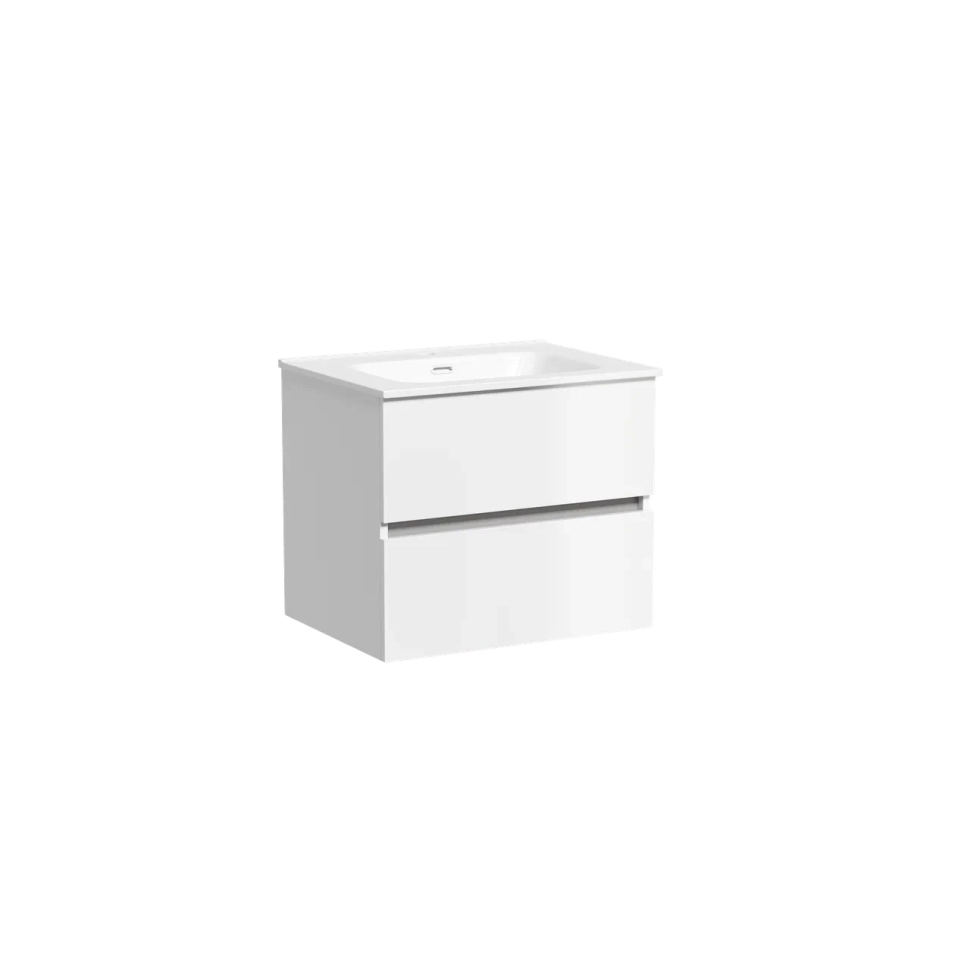 Тумба подвесная SANCOS Urban 590х450х550, c двумя ящиками оснащенными доводчиками, белый глянец , арт. UR60W