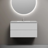 Тумба подвесная SANCOS Snob R 890х445х500, c двумя ящиками оснащенными доводчиками, Bianco, арт.SNR90W