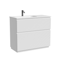 Тумба напольная SANCOS Folk Floor левая 995х445х850, c двумя ящиками оснащенными доводчиками, Bianco, арт.FL100FLW