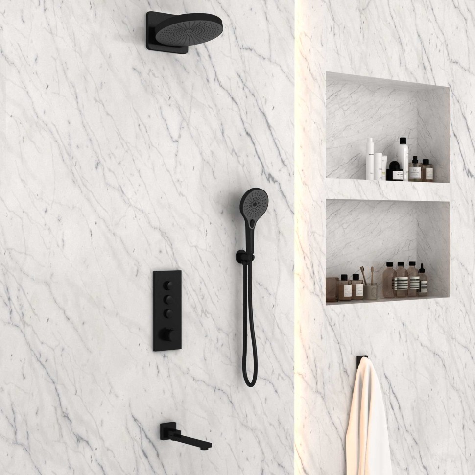 Душевой комплект VSFW-433TI1MB встраиваемый, черный