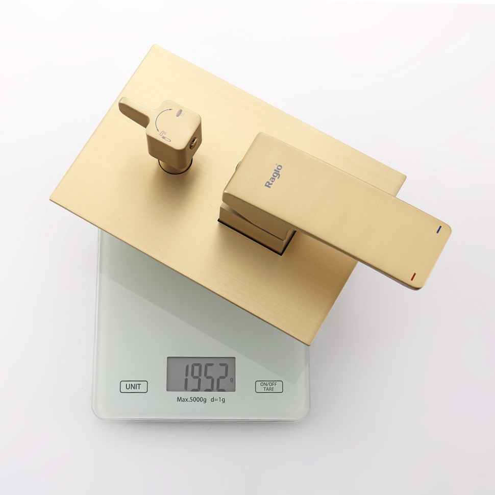 Душевая система Raglo встраиваемая золотой сатин