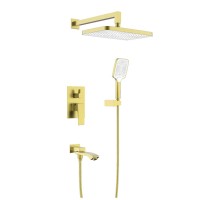 Душевая система Raglo встраиваемая золотой сатин