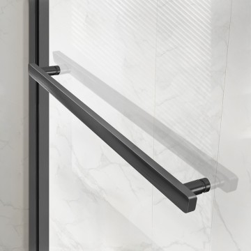 Душевая дверь Слим Софт (Slim Soft) VDS-1SS140CLGM, 1400, вороненая сталь, стекло прозрачное