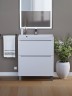 Тумба под раковину 70 см, Uperwood Tanos, напольная, белая, 2 ящика