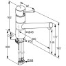 Смеситель для кухонных моек Kludi Scope нержавеющая сталь (339300575)