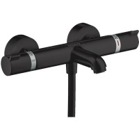 Смеситель Hansgrohe Ecostat для ванны, настенный, термостатический, цвет: черный матовый 13114670