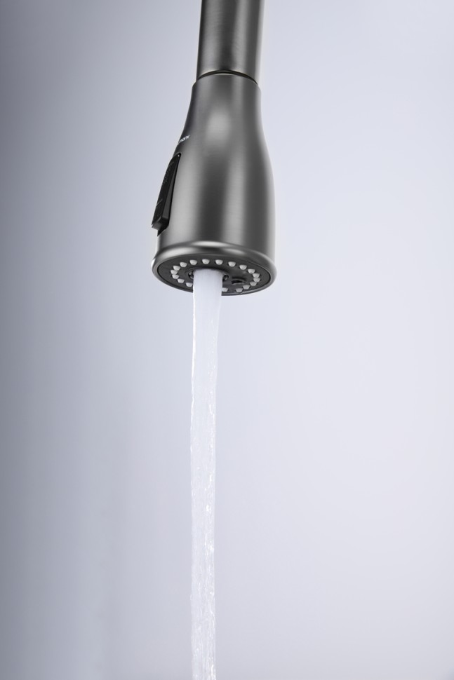 Смеситель для кухни Lange, вороненая сталь, La214212-GM, Paulmark