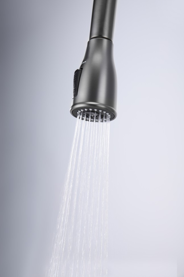 Смеситель для кухни Lange, вороненая сталь, La214212-GM, Paulmark