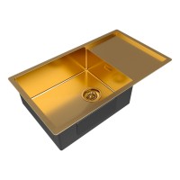 Мойка нерж. сталь GERBERG 78F UNI, PM217844-BG, брашированное золото, 780х440мм, Paulmark