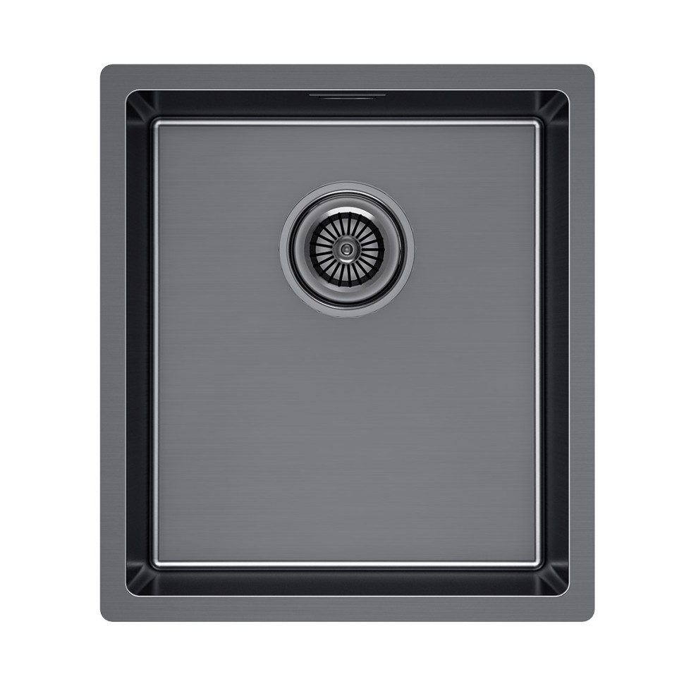 Мойка YUNI 39 UNI, нерж. сталь, YU39-GM, вороненая сталь, 390х440мм, Paulmark
