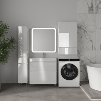Тумба напольная STYLELINE "Атлантика 80", Люкс Плюс белый глянец под раковину Атлантика 80
