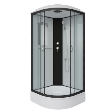 Душевая кабина Niagara Classic NG-6701-14 (90х90х215) средний поддон(26см),черный,стекло прозрачное,4 места