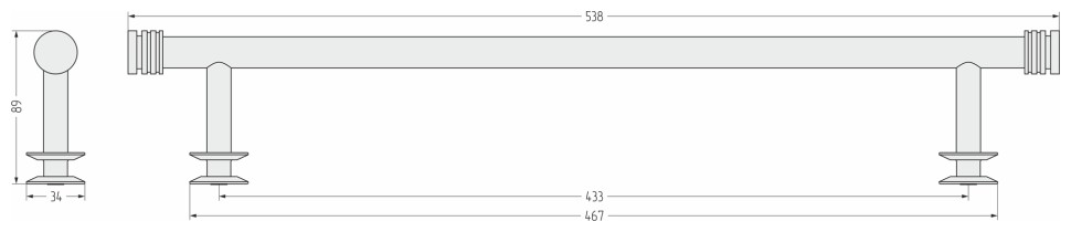 Полка прямая / L 470