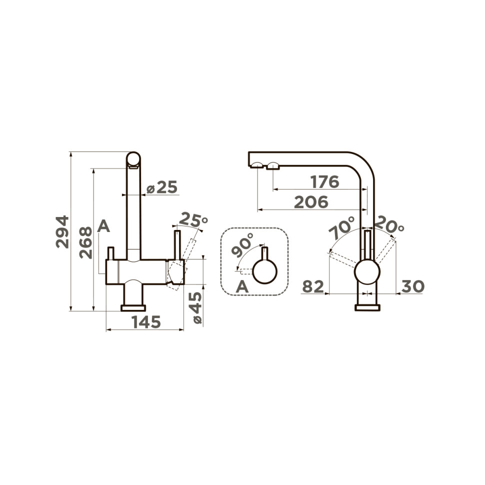 Комплект смеситель+фильтр Nagano-BN + Pure drop Lite