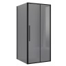 Душевое ограждение Niagara Nova NG-85-10TB-TB100-34 (100х100х195) квадрат,черный матовый,дверь раздвижная,стекло тонированное,2 места