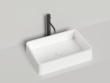 Раковина накладная GLORIA 07 покраска по RAL полностью 595х395х125 S-Stone Матовое