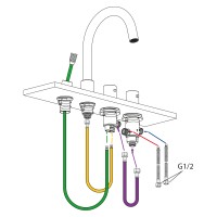 Смеситель для ванны с душем, врезной с термостатом Timo Saona 2330/00Y хром
