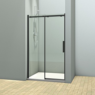 Душевая дверь Veconi Vianno VN-70B, 1500x1950, черный, стекло прозрачное