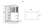 Душевая кабина Grossman Alba GR128L (90x135x225) дверь разджвижная,3 места