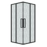 Душевое ограждение Grossman Cosmo 301.K33.02.9090.21.02 (90х90х195) четверть круга,раздвижная,черный матовый,стекло шиншилла, 1 место