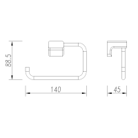 AQM7306MB Tivoli Держатель туалетной бумаги, черный матовый