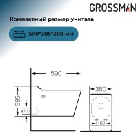 Комплект 2 в 1: инсталляция 901.K31.01.000+унитаз GR-5501 impuls