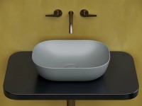 Умывальник чаша накладная прямоугольная (цвет Антрацит Матовый) Element 455x325x135мм