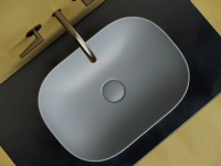 Умывальник чаша накладная прямоугольная (цвет Антрацит Матовый) Element 455x325x135мм