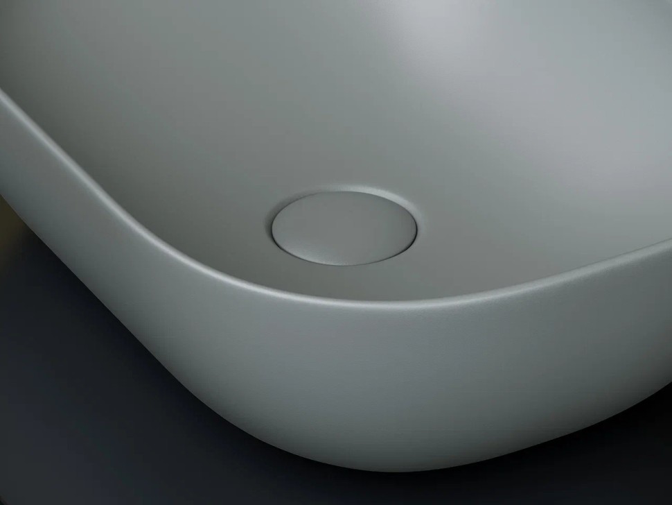 Умывальник чаша накладная прямоугольная (цвет Антрацит Матовый) Element 455x325x135мм